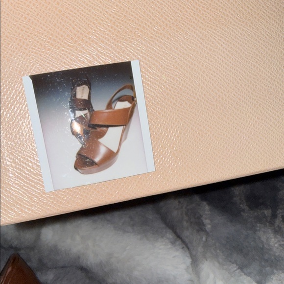 Prada Women's Brown Leather Wedge Sandals w/ Prada Box - Picture 8 of 12